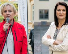 Porträttbilder på Helene Hellmark-Knutsson och Ann Linde